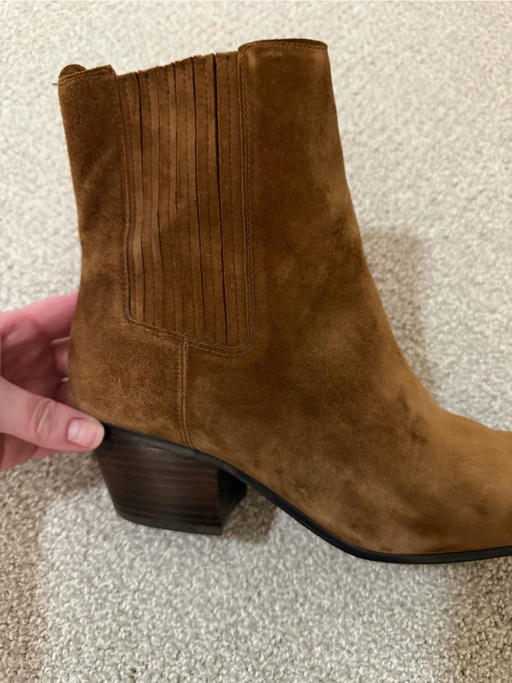 J. Crew Suede Chelsea Ankle Boots with Block Heel - Picture 5 of 9